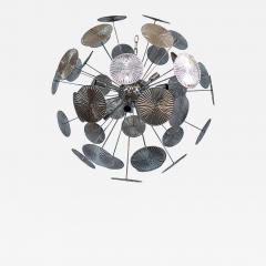  SimoEng Handmade Hammered Sputnik Chandelier in Kromo Discs Italian Made - 4209849