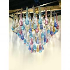  SimoEng Huge Scenographic Multicolor Drops Murano Glass Chandelier by Simoeng - 4567051