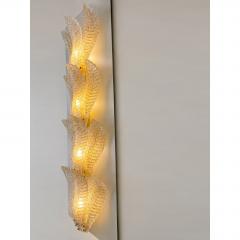  SimoEng Huge Scenographic Wall Sconce in Amber Graniglia Leaves Murano Glass Simoeng - 4735544