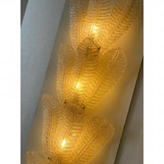  SimoEng Huge Scenographic Wall Sconce in Amber Graniglia Leaves Murano Glass Simoeng - 4735546