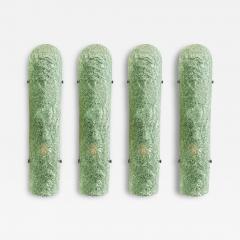  SimoEng Impressive Hammered Green Graniglia Murano Glass Wall Sconces Set of 4 - 4718760