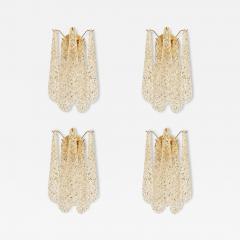  SimoEng Italian Gold Wall Sconce with Murano Conchiglie Glass by Simoeng Set of 4 - 4705349