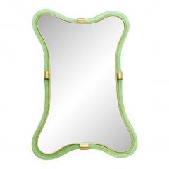  SimoEng Italian Green Weathered Murano Glass Mirror by Simoeng for Simoeng - 4685532