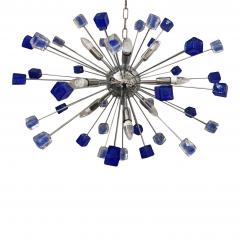  SimoEng Italian Handmade Blue Murano Glass Sputnik Chandelier - 2827551