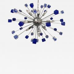  SimoEng Italian Handmade Blue Murano Glass Sputnik Chandelier - 2839687