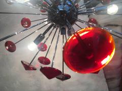  SimoEng Italian Handmade Murano Glass Red Sputnik Chandelier - 2825030