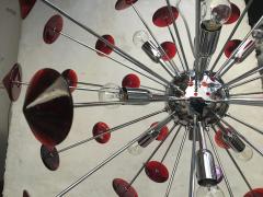  SimoEng Italian Handmade Murano Glass Red Sputnik Chandelier - 2825036