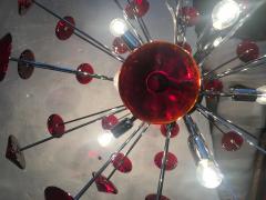  SimoEng Italian Handmade Murano Glass Red Sputnik Chandelier - 2825039
