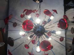  SimoEng Italian Handmade Murano Glass Red Sputnik Chandelier - 2825040