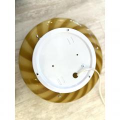  SimoEng Italian Milky White and Green Swirls Murano Glass Flush Mount or Wall Sconce - 4207485