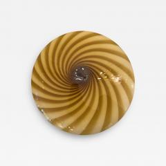  SimoEng Italian Milky White and Green Swirls Murano Glass Flush Mount or Wall Sconce - 4208561