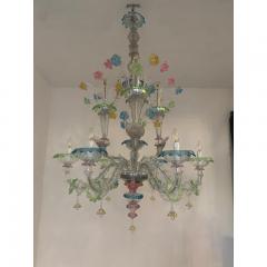  SimoEng Italian Modern Multicolors Flowers Murano Glass Chandelier - 3602523
