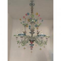  SimoEng Italian Modern Multicolors Flowers Murano Glass Chandelier - 3602524