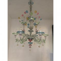  SimoEng Italian Modern Multicolors Flowers Murano Glass Chandelier - 3602531