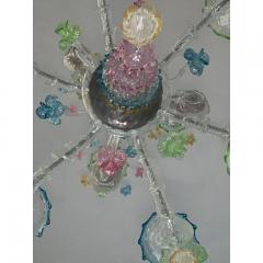  SimoEng Italian Modern Multicolors Flowers Murano Glass Chandelier - 3602533