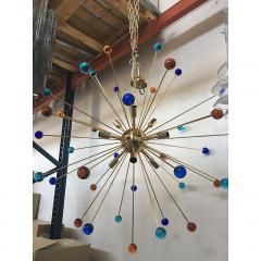  SimoEng Italian Multicolored Star Murano Glass Sputnik Chandelier - 4209110