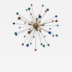  SimoEng Italian Multicolored Star Murano Glass Sputnik Chandelier - 4209850