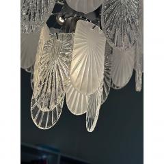  SimoEng Italian Murano Style Glass Chandelier Clear and Frosted Art Deco - 4086739