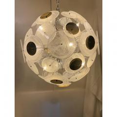  SimoEng Italian Venied White Alabastro Murano Glass Sputnik Chandelier - 3759450