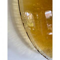  SimoEng Italian Wall Light in Amber Murano Glass Disc and Brass Metal Frame - 3607087