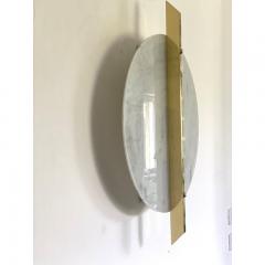  SimoEng Italian Wall Light in White Carrara Marble Disc and Brass Metal Frame by Simoeng - 3606904