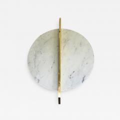  SimoEng Italian Wall Light in White Carrara Marble Disc and Brass Metal Frame by Simoeng - 3611163