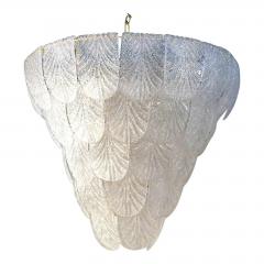  SimoEng Italian White Graniglia Petals Murano Glass Chandelier by Simoeng for Simoeng - 4685537