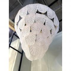  SimoEng Italian White Graniglia Petals Murano Glass Chandelier by Simoeng for Simoeng - 4685540