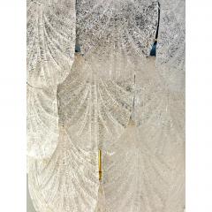 SimoEng Italian White Graniglia Petals Murano Glass Chandelier by Simoeng for Simoeng - 4685541
