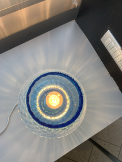  SimoEng Lamp in Light Blue Murano Glass With Ballotton  - 2639226