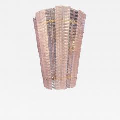 SimoEng Lantern in Pink Transparent and Sanded Murano Glass in Barovier E Toso Style - 3611300