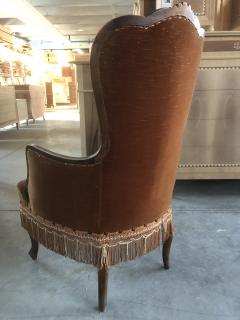 SimoEng Late 20th Century Walnut With Velvet Dralon Armchair - 2827436