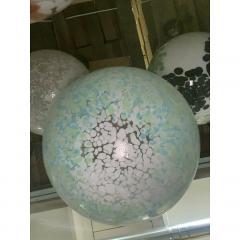  SimoEng Light Green Light Blue and White Swirling Sphere Pendant in Murano Style Glass - 4086571
