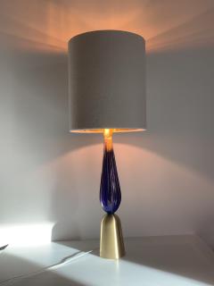  SimoEng Lot of 2 Gold and blu Murano Glass Table Lamp - 2862197