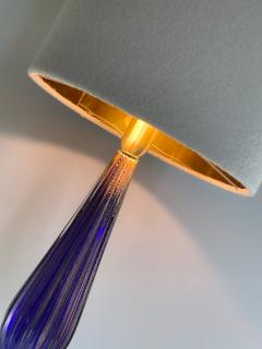  SimoEng Lot of 2 Gold and blu Murano Glass Table Lamp - 2862199