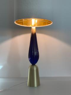  SimoEng Lot of 2 Gold and blu Murano Glass Table Lamp - 2862200