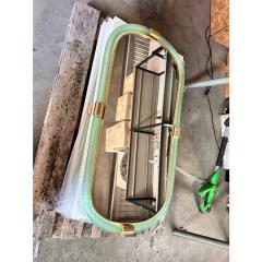  SimoEng Luxury Italian Mirror in Green Wather Torchon Torciglione Murano Glass - 4385647