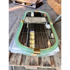  SimoEng Luxury Italian Mirror in Green Wather Torchon Torciglione Murano Glass - 4385648