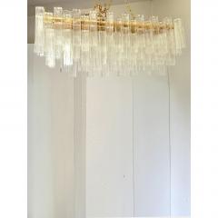  SimoEng Luxury Italian Rectangular Square Murano Glass Gold Chandelier by Simoeng - 4718619