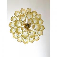  SimoEng Luxury Vanished Clear Amber Tronchi Murano Glass Chandelier in Venini Style - 3759279