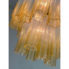  SimoEng Luxury Vanished Clear Amber Tronchi Murano Glass Chandelier in Venini Style - 3759283