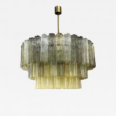  SimoEng MCM Italian Amber and Fum Tronchi Murano Glass Chandelier by Simoeng - 4592786