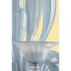  SimoEng MCM Venetian Azure Style Murano Glass Chandelier with Leaves by Simoeng - 4685743