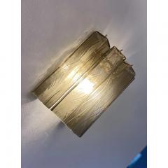  SimoEng Mid Century Modern Style Fum Squared Murano Glass Wall Sconce - 3968120