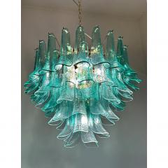  SimoEng Mid Century Modern Style Green Wather Sella Petali Chandelier in Mazzega Style - 4028350