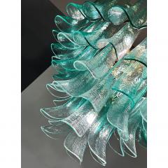  SimoEng Mid Century Modern Style Green Wather Sella Petali Chandelier in Mazzega Style - 4028352