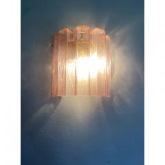  SimoEng Mid Century Modern Style Pink Squared Murano Glass Wall Sconce - 3967631