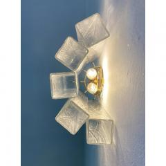  SimoEng Mid Century Modern Style Squared Murano Glass Gold Wall Sconce - 3966772