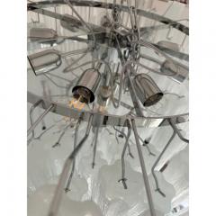  SimoEng Modern Large Venetian White Alabastro Tronchi Murano Glass Chandelier by Simoeng - 4629853