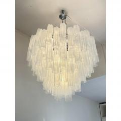  SimoEng Modern Large Venetian White Alabastro Tronchi Murano Glass Chandelier by Simoeng - 4629855
